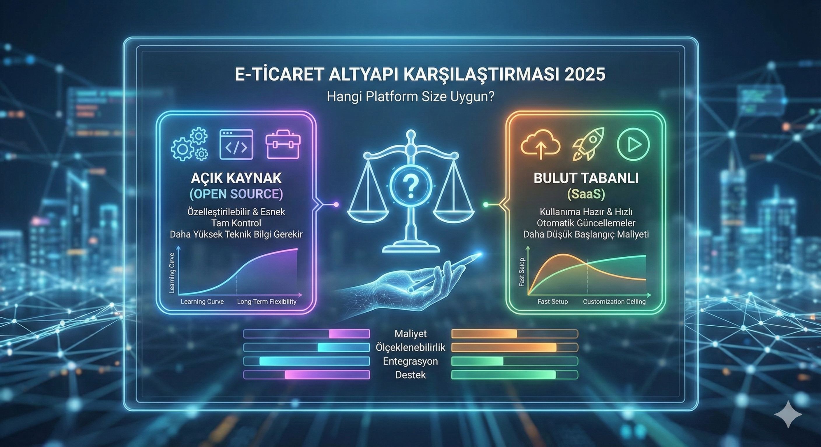 E-Ticaret Altyapı Karşılaştırması 2025 – Hangi Platform Size Uygun?